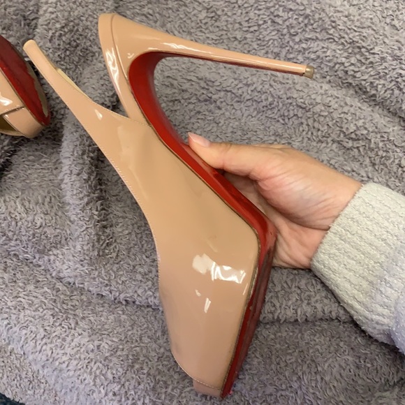 **SALE** Christian Louboutins 👠 Private Number Peep Toe 😱 - Picture 4 of 7